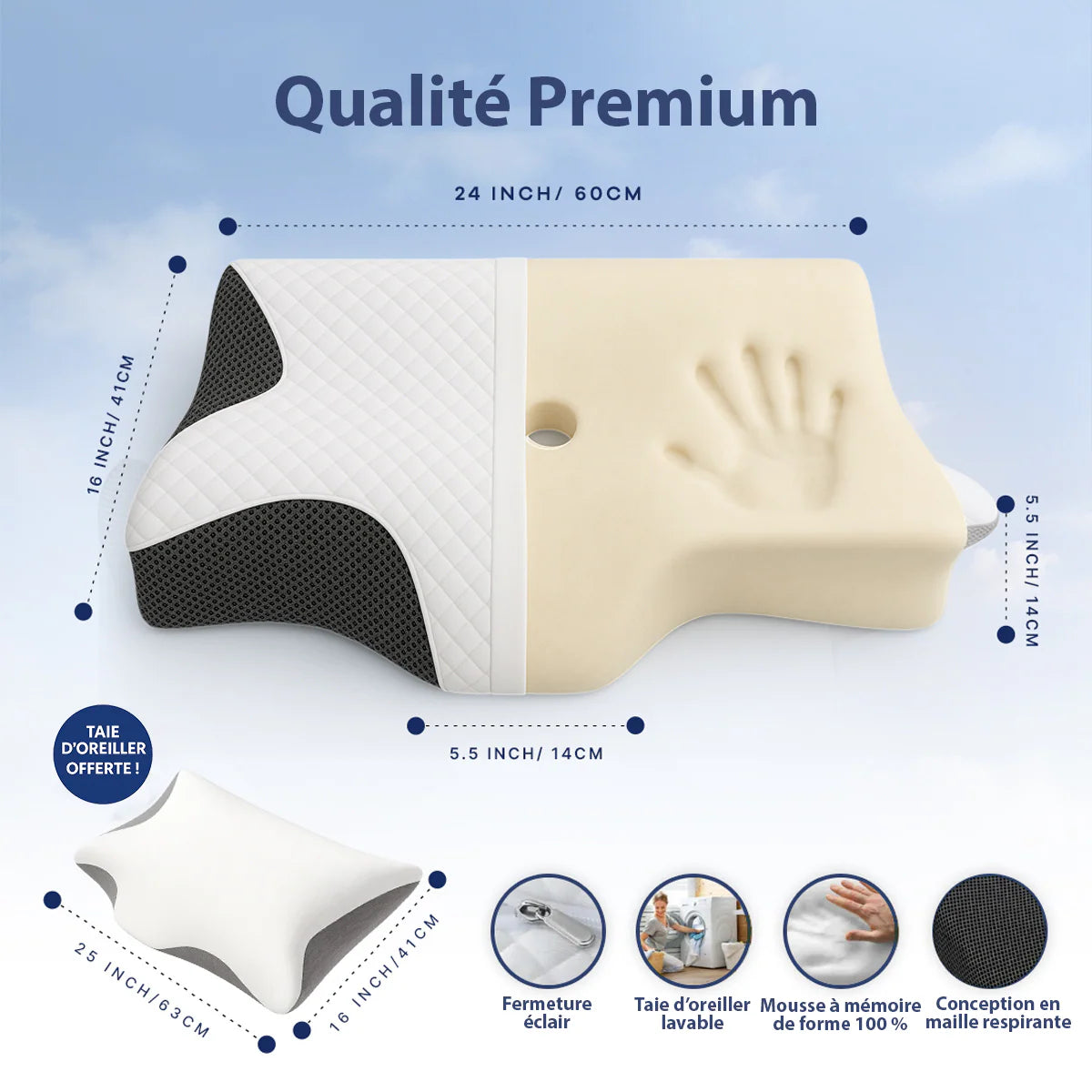 OrthoSleep™ - L’oreiller anti-migraines & maux de tête au réveil