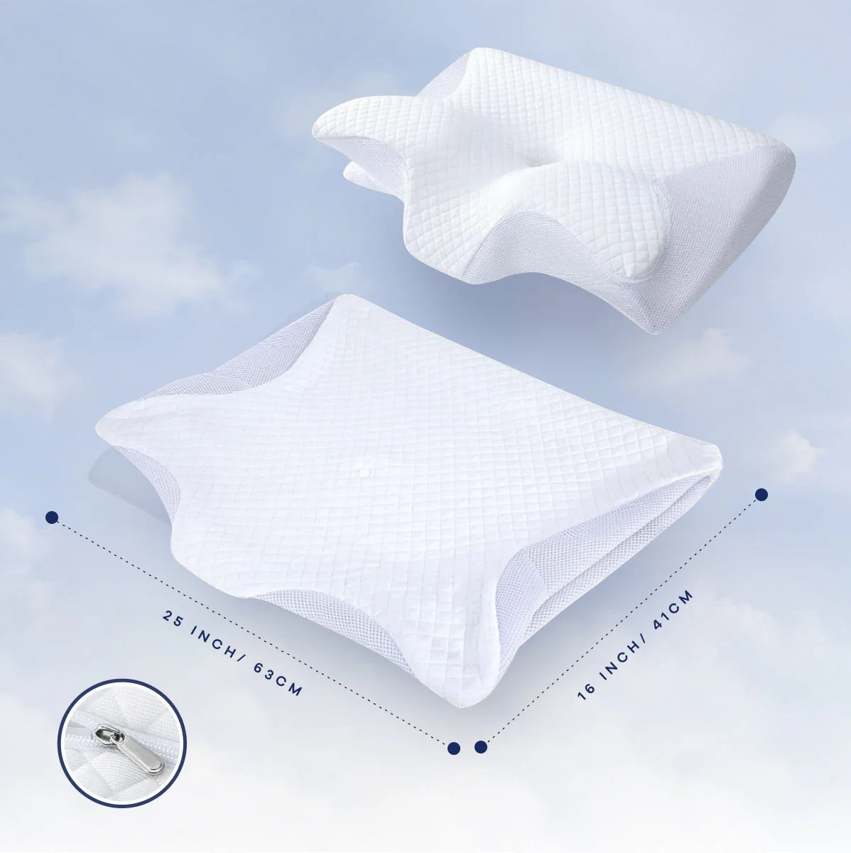 Taie d’oreiller en coton naturel, douce et ventilée pour OrthoSleep™