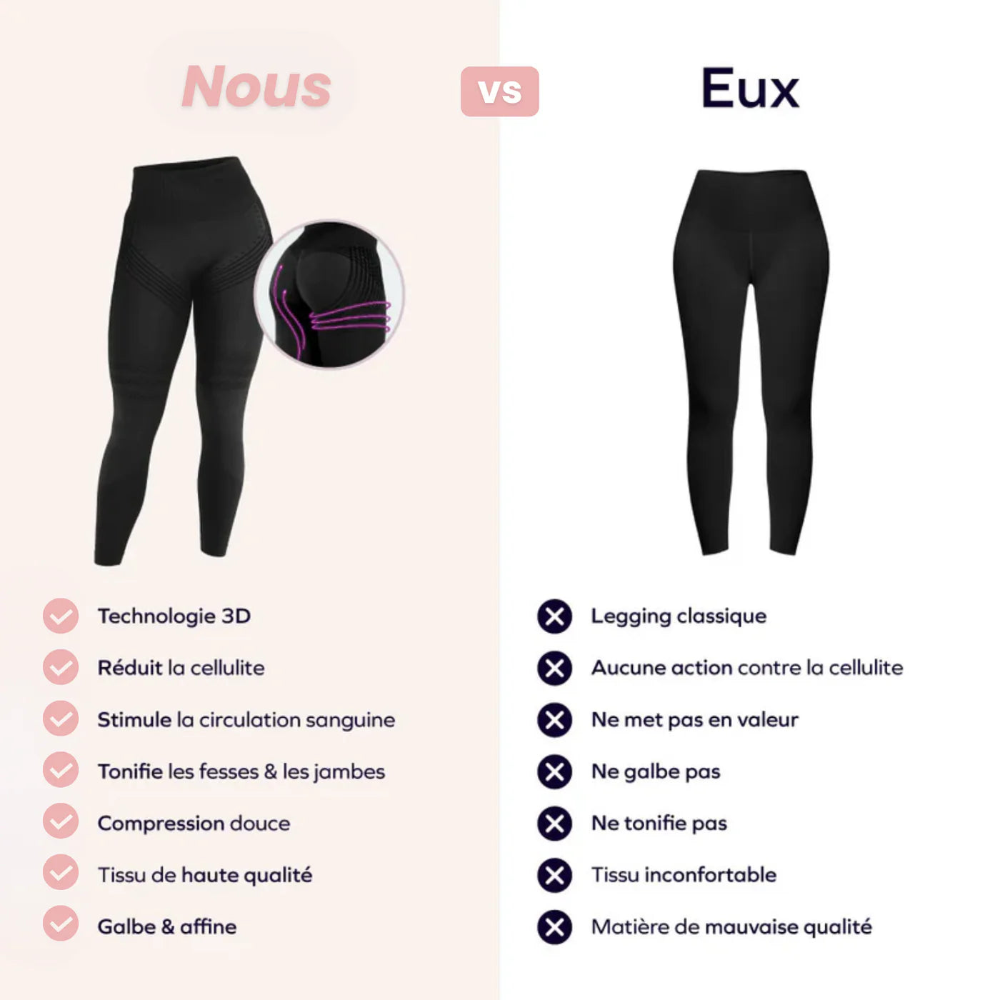 Leggings 3D — Lisse et Sculpte